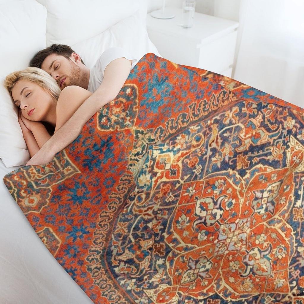 17th Century Turkish Carpet Print Throw Blanket Heavy To Sleep Blankets Sofas Of Decoration Sofa Bed Comforter Blankets