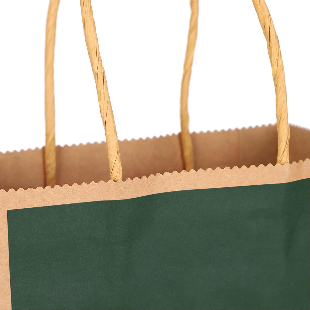 10Pcs Kraft Paper Bag Snacks Shopping Present Gift Bags With Handles for Wedding
