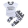 Spring & Summer INS Style Baby & Kids Short Sleeve Printed T-Shirt and Pants Set