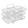 Dual Air Fryer Rack Multi Layered Dehydrator Racks 304 Stainless Steel Dual Air Fryer Stand Racks