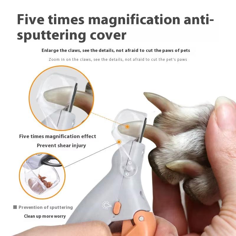 1PCS LED Nail Clipper for Pets with Light, Cat and Dog Grooming Scissors for Simple and Safe Claw Care