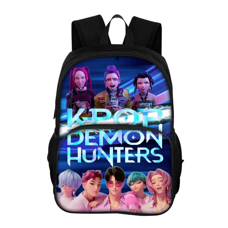 Kpop Witch Hunting Team Trendy Children's Shoulders HD Printed Large Capacity Lightweight Back Protection Student Backpack CLE