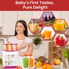 Baby Food Prep: Fruit Puree Squeezer, Storage Bags, Portioning Container, and Food Processor