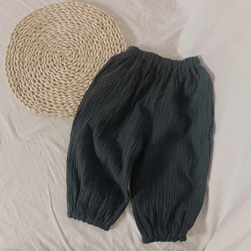 

Детские брюки. Летние брюки с защитой от комаров для мальчиков и девочек и легкие брюки с дышащими складками. Леггинсы. Брюки. 90 серый