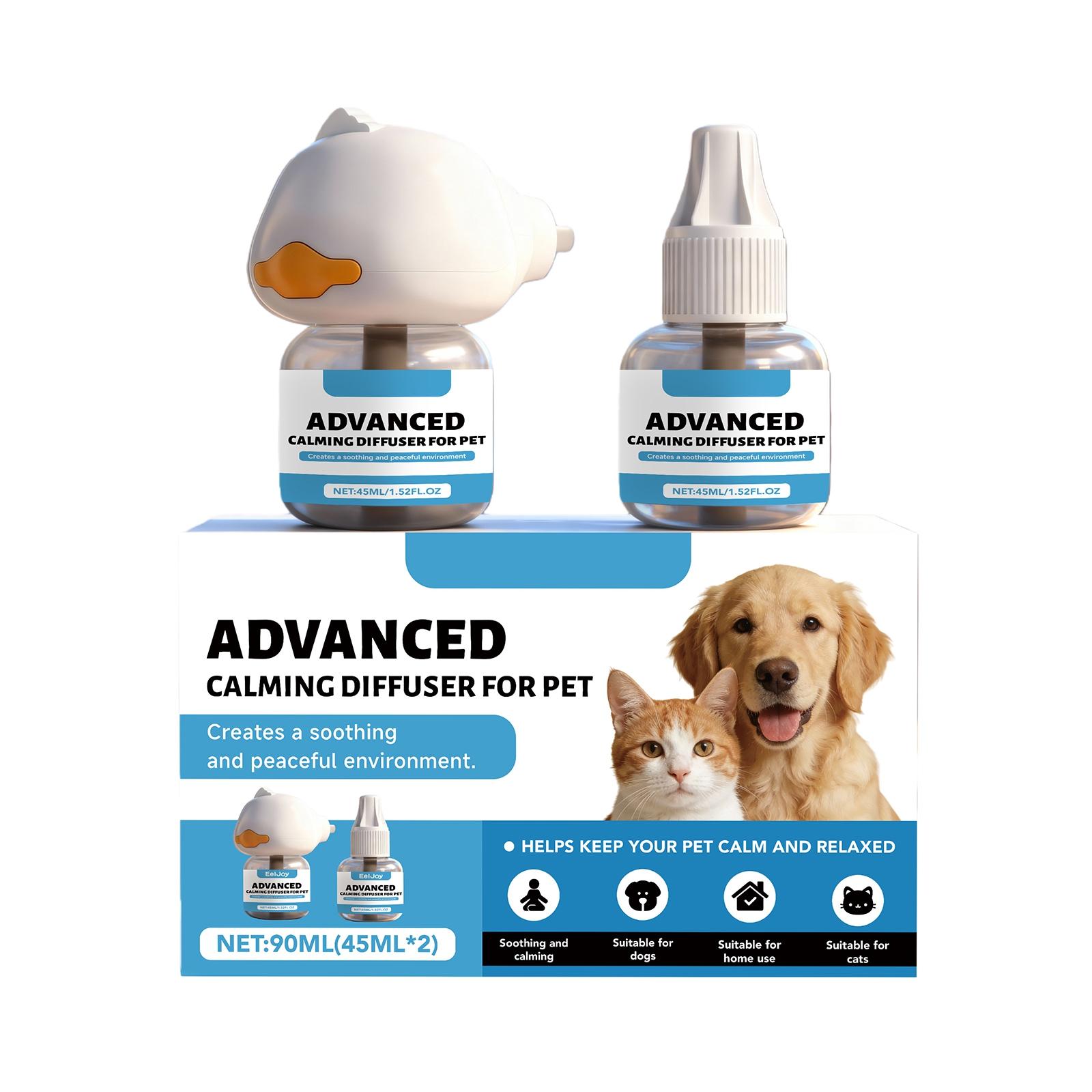 

Advanced Calming Diffuser for Pets 90ml 45ml x 2 Soothing and Relaxing Diffuser Suitable for Dogs Cats and Home Use one size белый