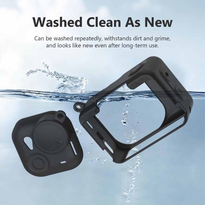 Slip Resistant Silicone Protective Shell Sleeve For Small Action Device against Scratch Lightweight Cover With Lens Cap