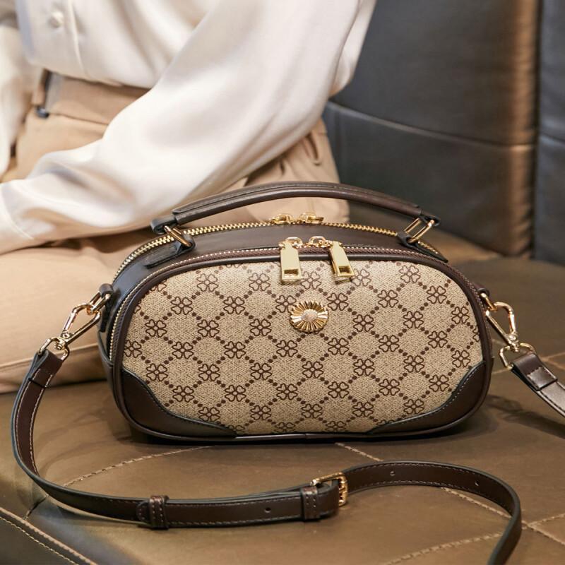 Nová módní taška Cross Body All Matching Retro Small Square Bag Vysoce kvalitní taška přes rameno Boston Bags Kontrastní kabelky