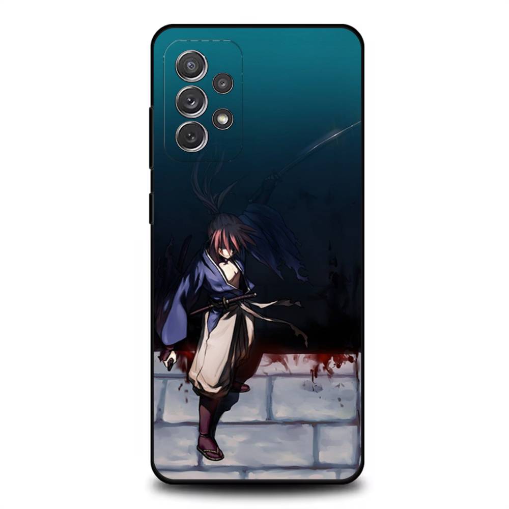 Anime R-Rurouni K-Kenshin Phone Case For Samsung S 25,24,23,22,30,21,10,9,Ultra,Plus,Lite,FE,4,5G Black Soft Case