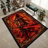 Gothic red warrior with sword Print Carpet Rug for Living Room Bedroom Sofa Doormat Home Decor Non-slip Floor Mat