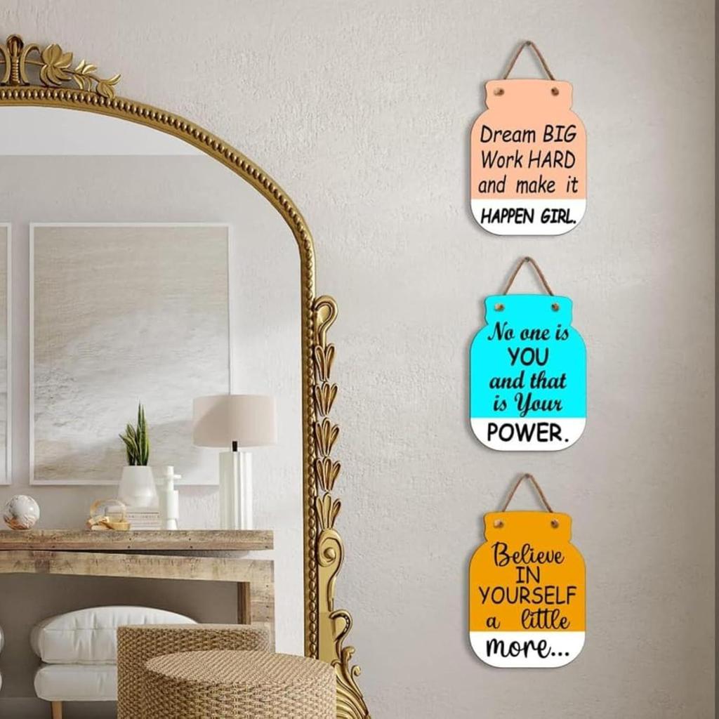 Wall Art MDF Wooden Hanging for Living Room | Bedroom | Home Decor | Office | Gift | Quotes Items House Decoration