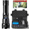 High Power Rechargeable LED Tactical Flashlight Aluminum Alloy Telescopic Zoom Torch Lamp for Outdoor Camping Fishing