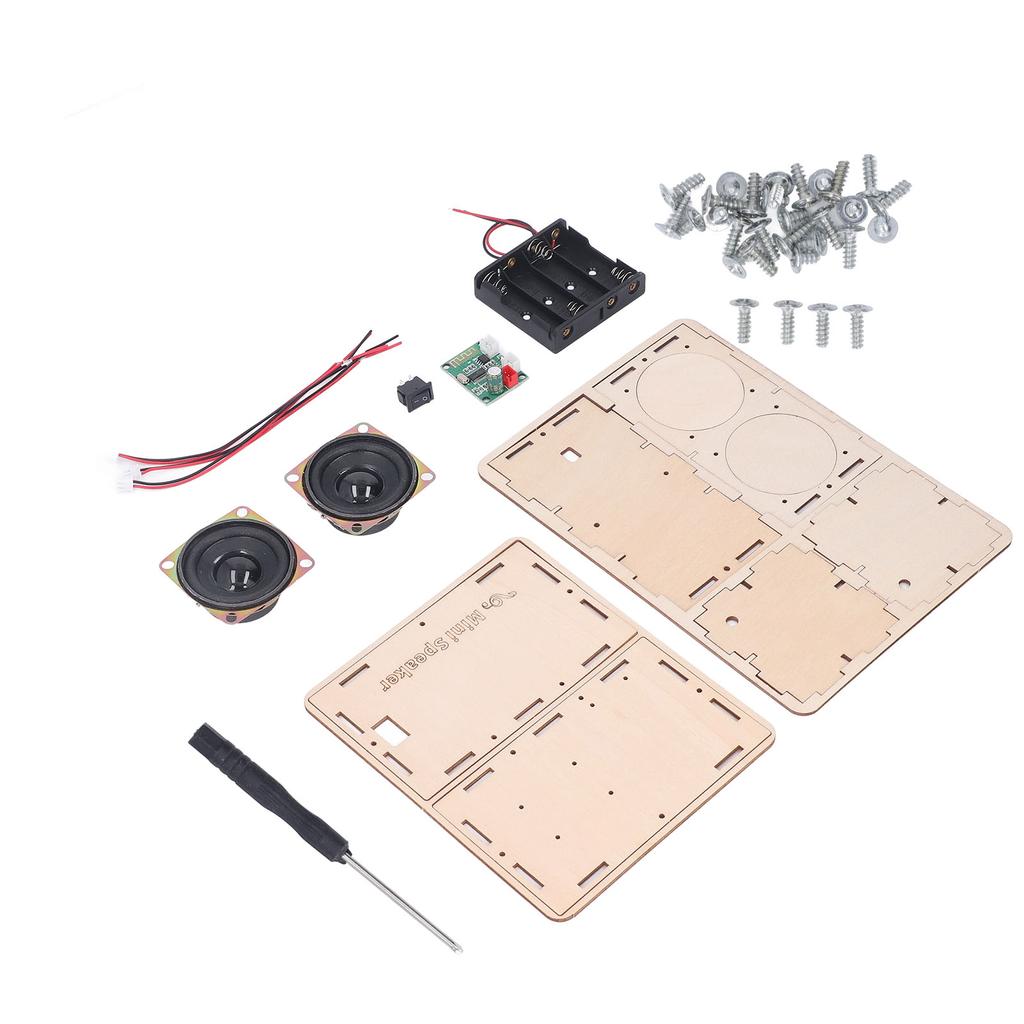 DIY Bluetooth Speaker Kit Stereo Surround Non Toxic Composite Wood DIY Speaker Kit for Pupil