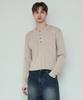 Wednesday Oasis Always Ribbed Henley Neck Washable Knit_Beige(Wc25_Kn04)