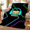 Geometry Dash Throw 240g Flannel Blanket, Suitable for Sofas, Beds, Offices, Exquisite Gift Blankets