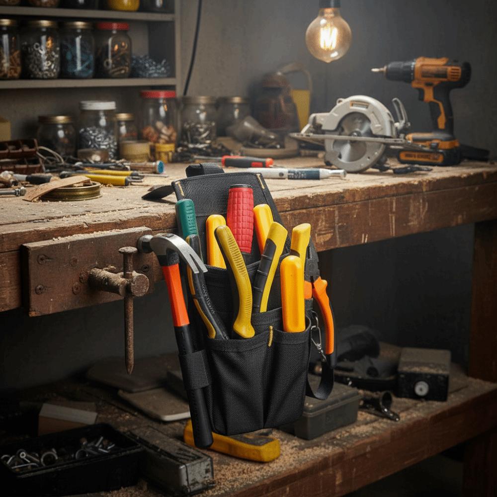 Multi-layer Electrician Tool Bag Adjustable Hardware Tool Pouch Waist Belt Pouch Carpenter