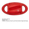 Rugby Ball Dog Toy Interactive Squeaky Chew Toy Tug of War Dog Toy with Dual Handles for Medium Large Dogs Fetch Outdoor Training