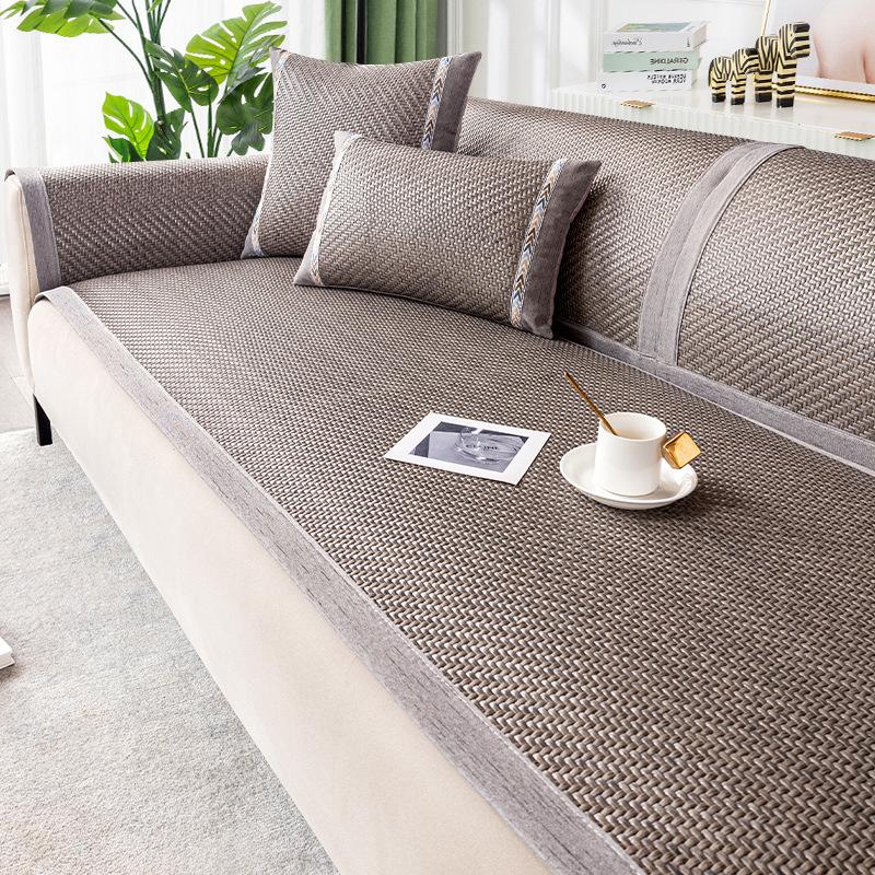 New Rattan Mat Sofa Mat Cushion Summer Summer Seat Cushion Non-Slip Sofa Seat Cushion Light Luxury High Sense