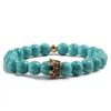 Crown Elastic Beaded Yoga Bracelet with Alloy Accents - New Arrival