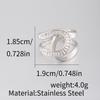 1Pcs Female Stainless Steel Open Ring, Geometric Ring, Exaggerated Accessory Ring