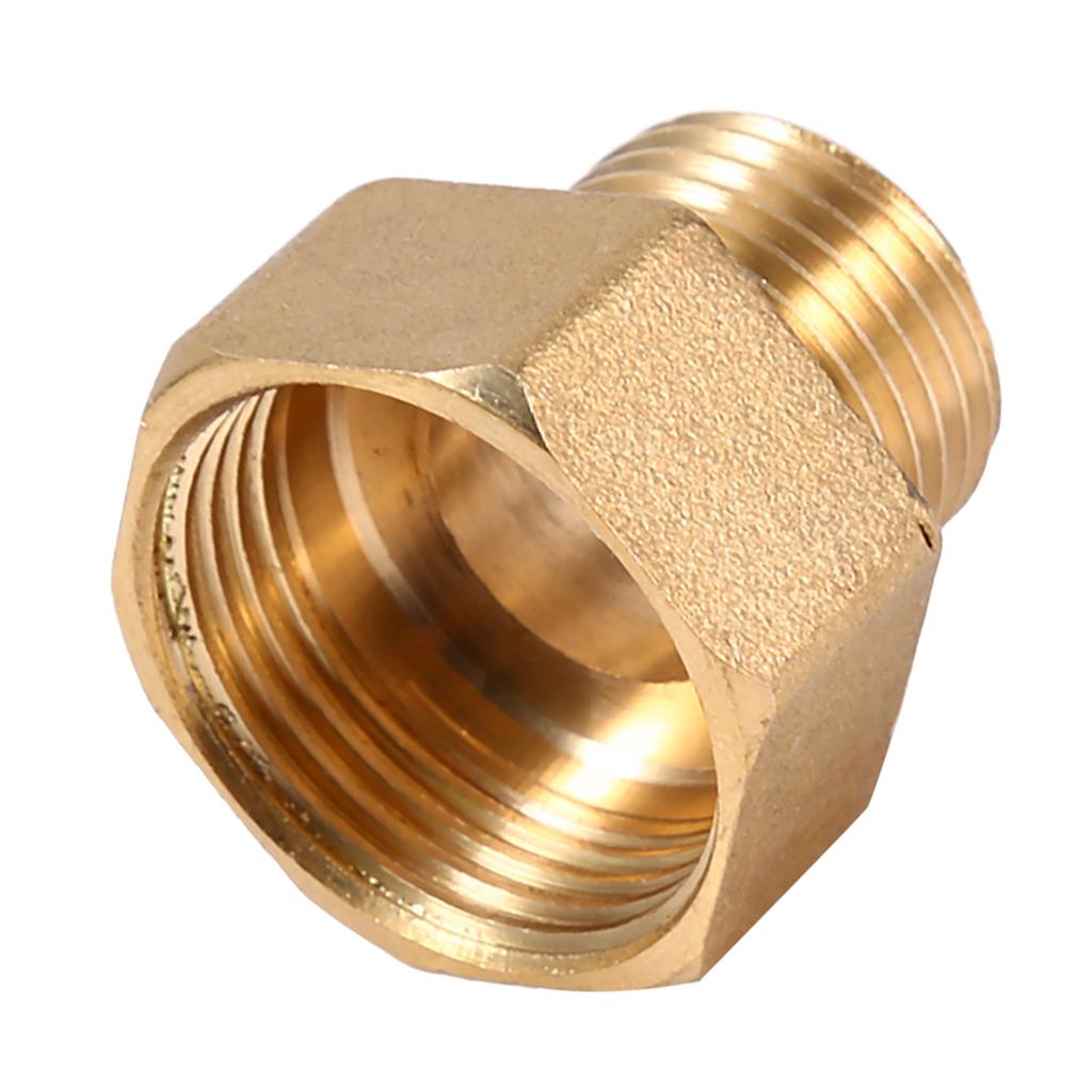 1pc Brass Water Pipe Fitting Connector Hex Bushing Reducer Adapter 1/2BSPT Male and 3/4BSPT Female Thread