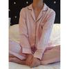 Vido Moonlight Satin Surface Pink Pajamas Women's Spring and Autumn Trendy Brand Long Sleeve Pants Homewear Suit Outwear Secret