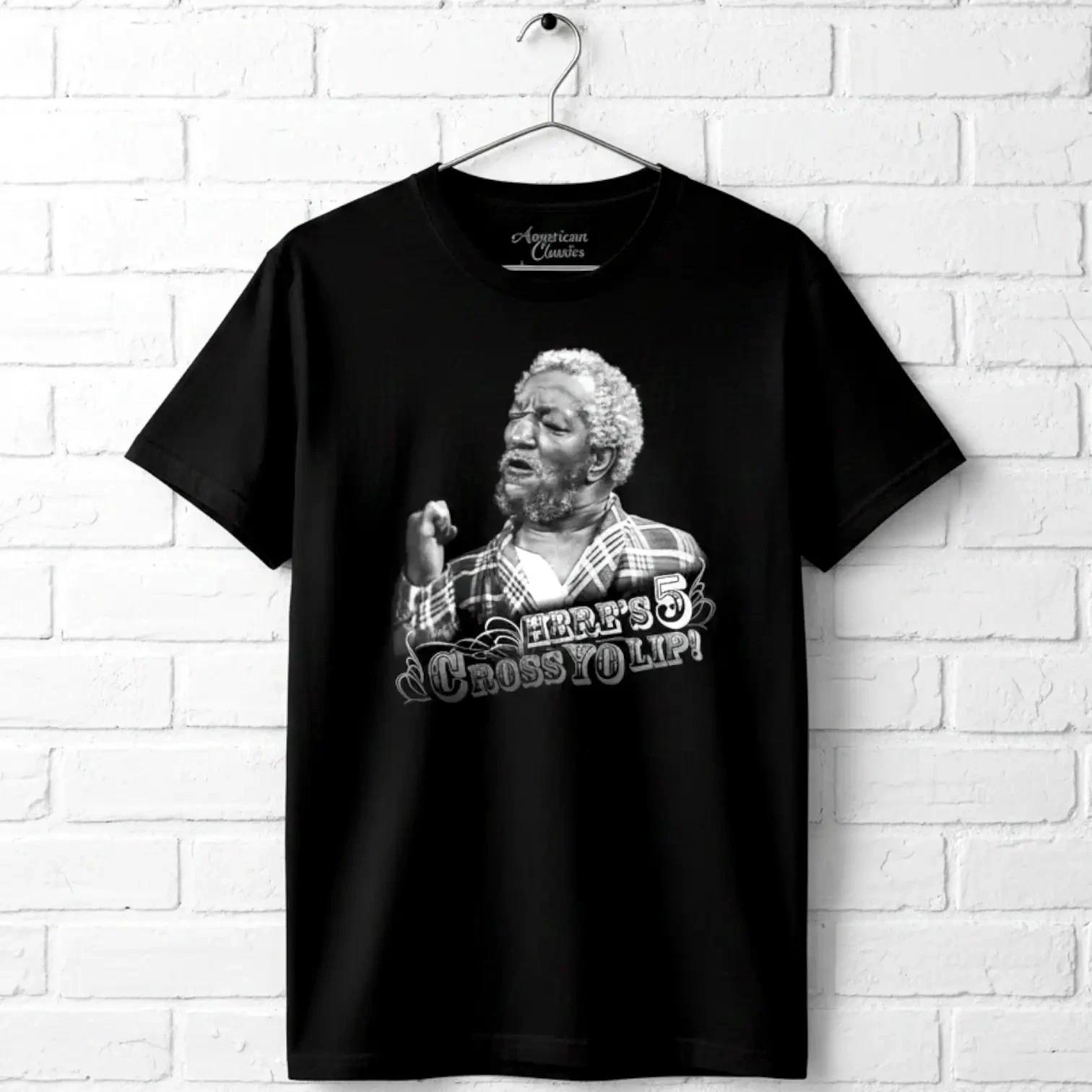 Redd Foxx Here s 5 Cross Yo Lips Men s T Shirt XXL