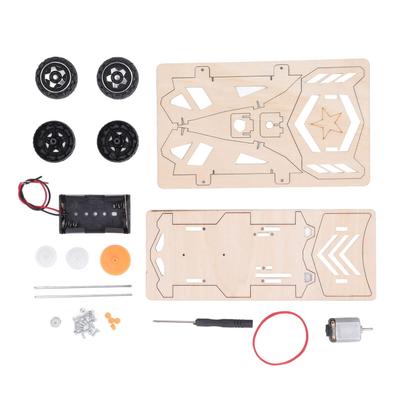 Drewniane Zestawy Modeli Samochodów Samochód Wyścigowy z Napędem na 4 Koła Puzzle do Budowania Eksperyment Naukowy DIY