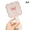 Portable Bow Cute Pink Mirror Comb Handheld Mirror Comb Extracted Integrated Hair Brush Massage Styling Tool Make Up Mirror