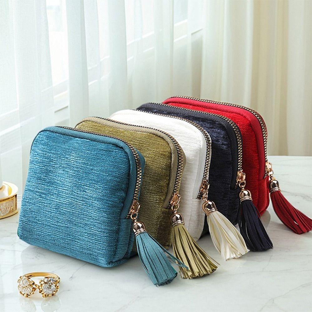 New Design with Zipper Jewelry Storage Bag Flannel Large Size Organizer Pouch Casual Multifunctional Jewelry Organizer