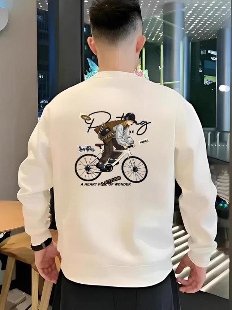 Men's Trendy Autumn/Winter Handsome Printed Heavyweight Hoodie - High-End Casual Fashion Top