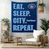 Manchester City Custom Your Name Wall Decor Tapestry Art For Pet Memorial Birthdaywedding Party Backdrop Family Gift