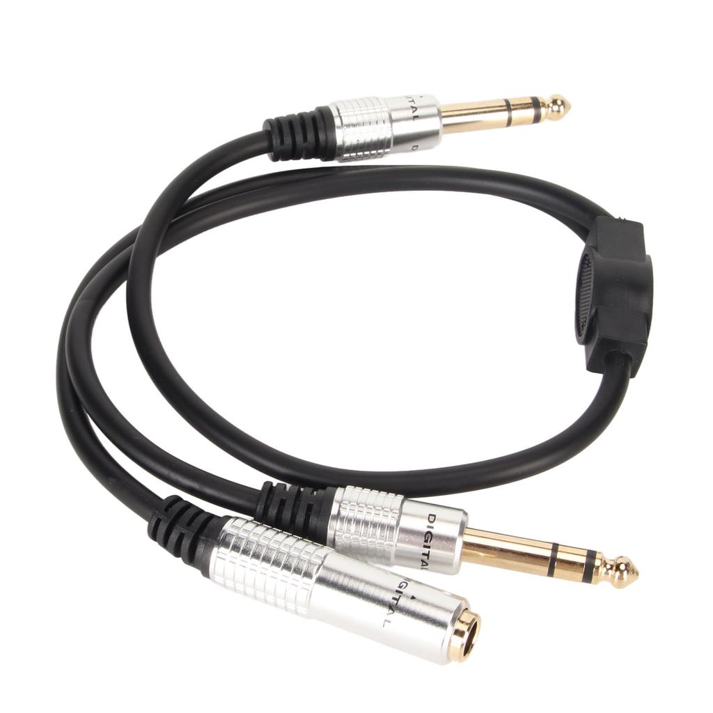 6,35 mm auf Dual 6,35 mm Y-Splitterkabel Zweikanalig Stecker auf Stecker Buchse 14 Zoll Stereokabel für