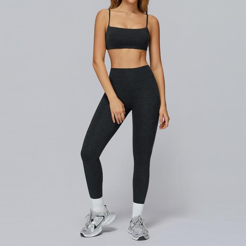 Grinding yoga suit, tight I-shaped beautiful back sports suit, outdoor running fitness suit S
