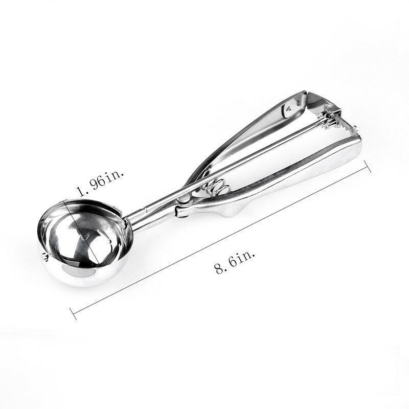 New Kitchen Ice Cream Mash Potato Scoop Stainless Steel Spoon Spring Handle Kitchen Accessories  3 size for choose