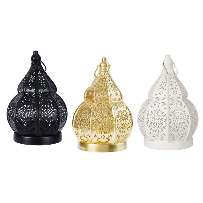 Iron Art Gourd Hollow Candlestick Projection Home Decoration Ornament Garden Courtyard Decoration Accessories