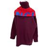Balenciaga 2018 544179 Bold Turtleneck Scarf Pullover Knit Tops XS BordeauxUsed