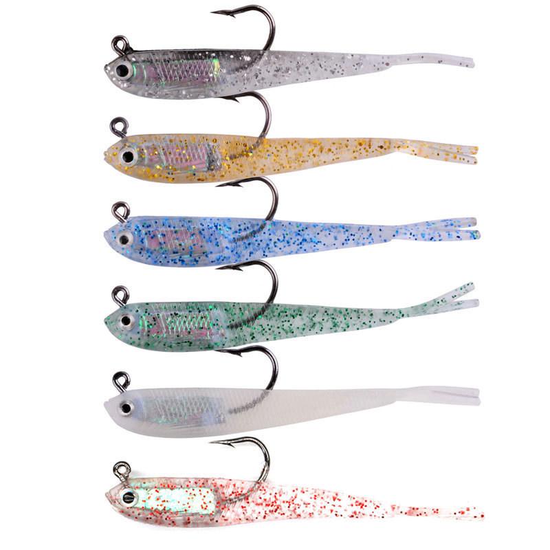 Luminous Bionic Forktail Soft Bait 6g 7cm, Universal Freshwater/Saltwater Bass & Black Fish Lure