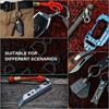 CH5 Titanium Rotating D Type Key Utility Key Ring with Screw Car Key Tool Key Ring Convenient for Daily [MecArmy] Ring, Shackle, Carrying-L