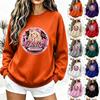 Damen lässiges Pullover-Sweatshirt mit Buchstabenprint am Ausschnitt