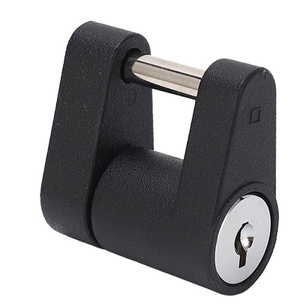 Trailer Tongue Coupler Lock Heavy Duty Anti Theft Versatile Coupler Lock for RVS Trucks Toolbox Black
