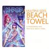 K-Pop Idol Pattern Beach Towel, Quick Dry Anti-Sand Soft Comfortable Unisex Microfiber for Swimming Summer Vacation