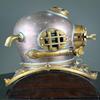 45.72 Cm Diving Helmet Heavy Boston Sea Scuba Diving Divers Helmet with Wooden Base Marine Nautical Home Décor Item