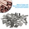 300Pcs/Box Fishing Crimp Sleeves Kit Double Barrel Crimp Sleeves Copper Crimping Sleeves Tubes Fishing Line Connector Tackle Quality
