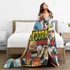 Goldorak Cartoon Blanket  Super Soft Print Plush Bedding Throws For Couch Chair Airplane Travel Flannel Bedspread Bed Cover