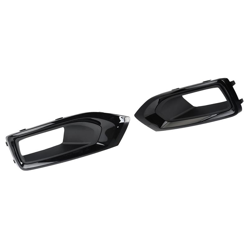 Artudatech Fog Light Lamp Cover Gloss Black Trim Pair For GMC Yukon / Yukon XL 2015- Car Accessories