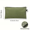 4PCS/SET Tool Bag Zipper Pouch, Utility Multipurpose Storage Organizer Tool Pouches with Carabiner Metal Zipper for Tools