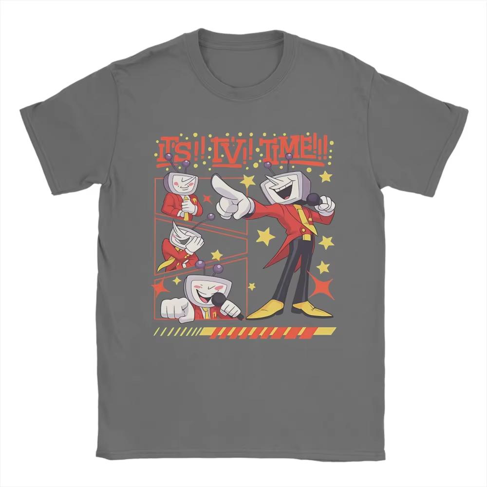 Deltarune Game Its Tv Time Oversized Unisex Tshirt Streetwear Trendy Cotton Newmodel Personality Clothes Y2k Short Sleeves
