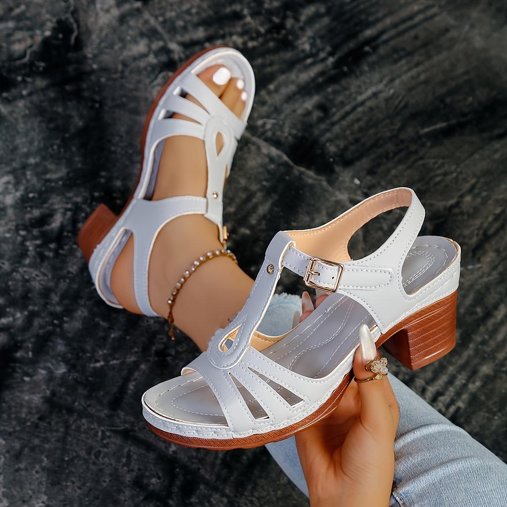 Comfortable Bohemian Style Women's Wedge Sandals  Open Toe, Buckle Strap, Heart Detail, Versatile for Beach & Travel,  Strappy Sandals