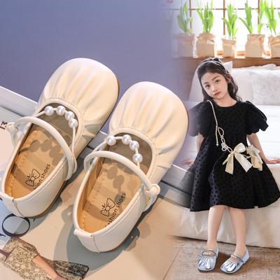 Mädchen Lederschuhe Sommer 2025 neue Kinder Baby Ballett Einzel Schuhe Mädchen Mode Ausländischer Stil mit Rock Prinzessin Schuhe