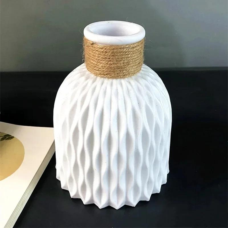 Moderne Blumenvase Nachahmung Keramik Blumentopf Dekoration Hause Kunststoff Vase Blumenarrangement Nordic Stil Zu Hause Dekoration